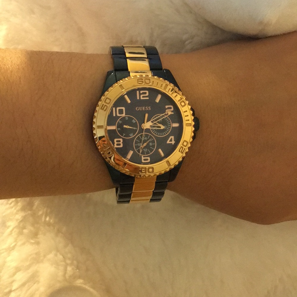 Guess watch (Navy Blue & Rose Gold)